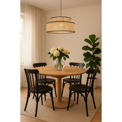 Suspension filaire BOHO 1xE27/60W/230V d. 40 cm beige