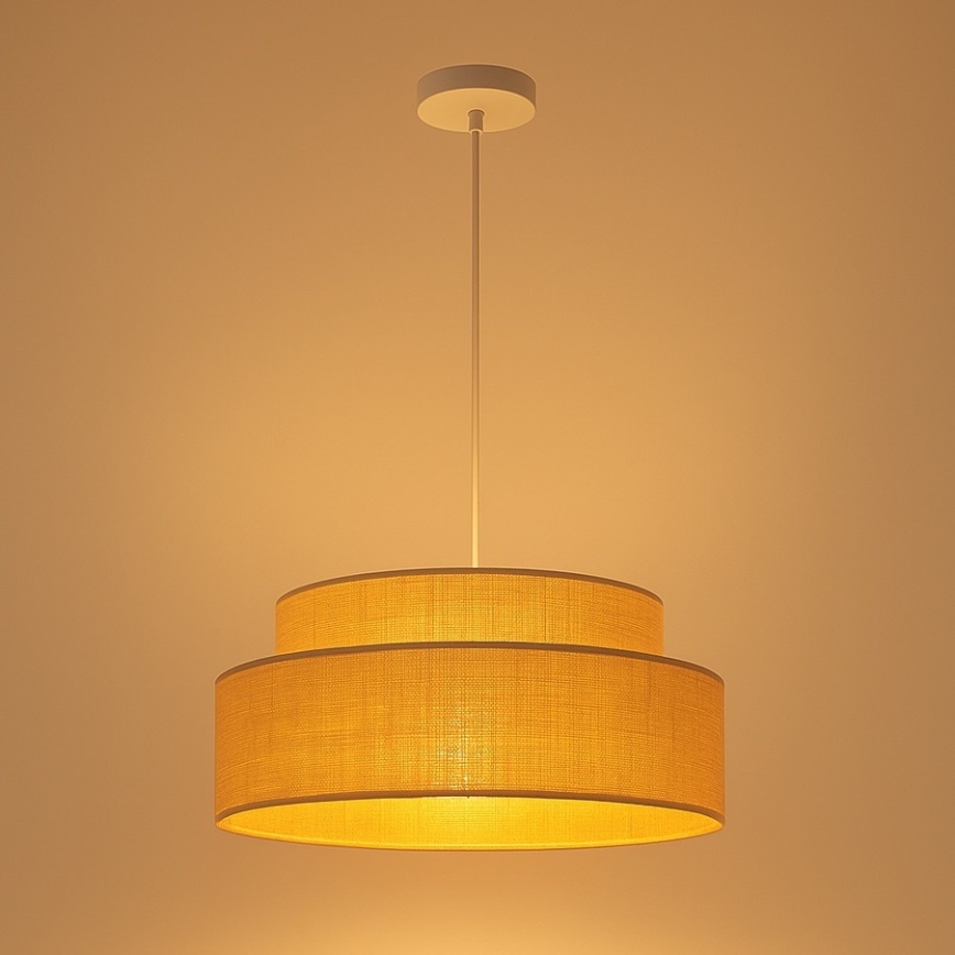 Suspension filaire BOHO 1xE27/60W/230V d. 40 cm beige