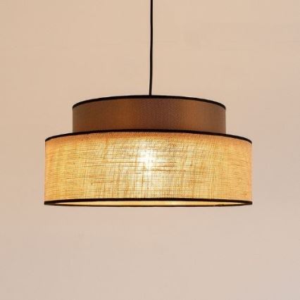 Suspension filaire BOHO 1xE27/60W/230V d. 40 cm marron/beige