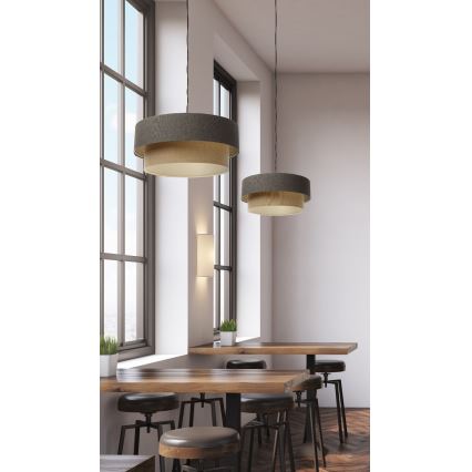 Suspension filaire BOHO TRINITI 1xE27/60W/230V gris/beige