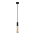 Suspension filaire BOLID 1xE27/60W/230V noire/dorée