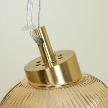 Suspension filaire BOLLA LED/36W/230V doré/fumé