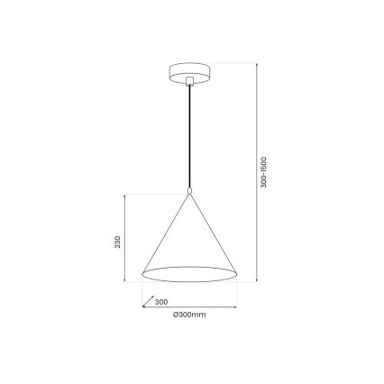 Suspension filaire BOSCO 1xE27/15W/230V marron