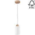 Suspension filaire BOSCO 1xE27/60W/230V chêne - certifié FSC