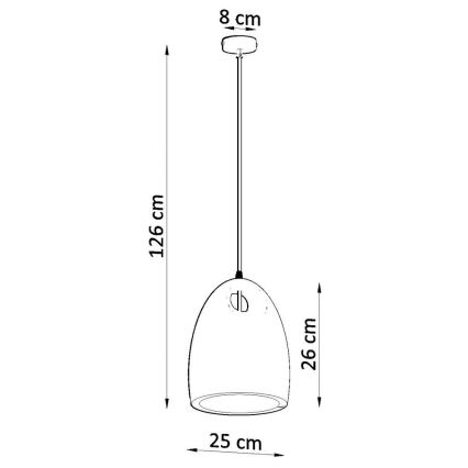 Suspension filaire BUKANO 1xE27/60W/230V