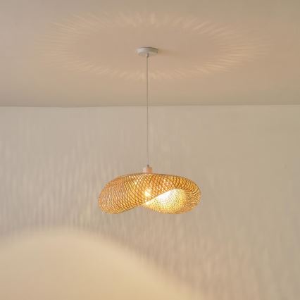 Suspension filaire CALYPSO 1xE27/15W/230V bambou