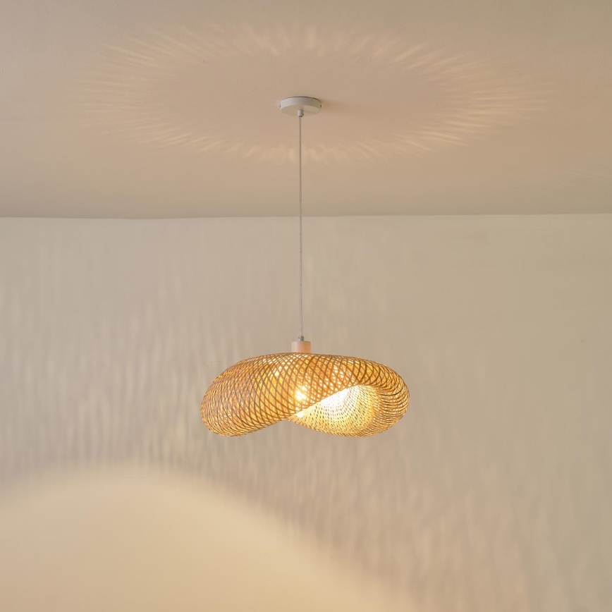 Suspension filaire CALYPSO 1xE27/15W/230V bambou