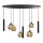 Suspension filaire CALYPSO 3xGU10/60W/230V + 5xE27/60W noir/doré