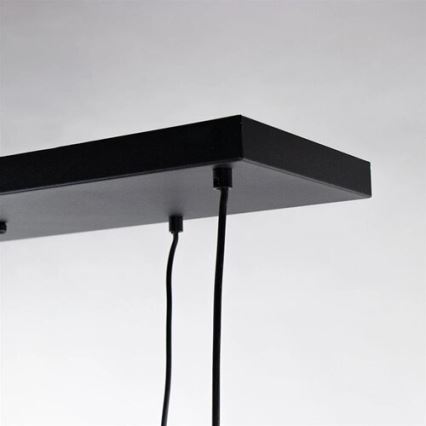 Suspension filaire CALYPSO 4xGU10/60W/230V + 4xE27/60W noir/doré