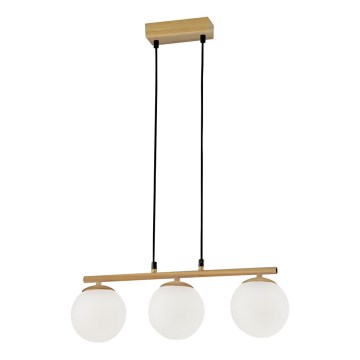 Suspension filaire CARRINE 3xE14/40W/230V marron