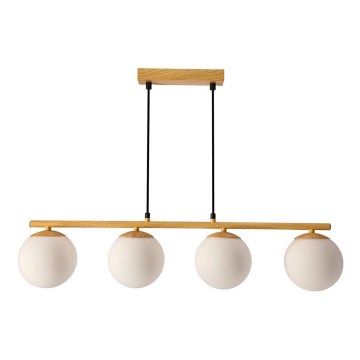 Suspension filaire CARRINE 4xE14/40W/230V marron