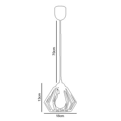 Suspension avec fil CEED 1xE27/60W/230V