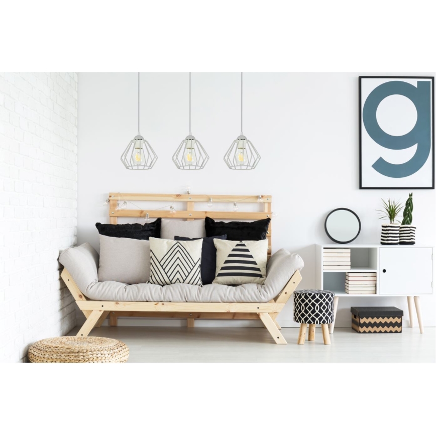 Suspension filaire CEED 3xE27/60W/230V gris