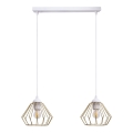 Suspension filaire CEED GOLD 2xE27/60W/230V blanc/doré