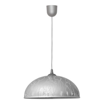 Suspension filaire CIRCLE 1xE27/15W/230V grise
