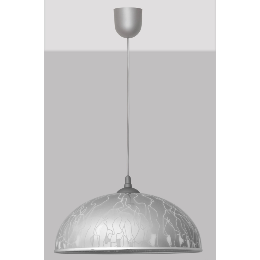 Suspension filaire CIRCLE 1xE27/15W/230V grise