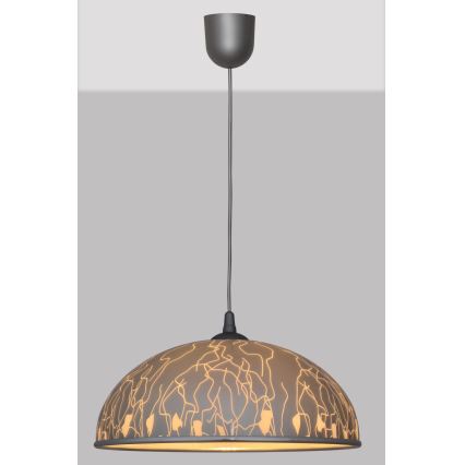 Suspension filaire CIRCLE 1xE27/15W/230V grise