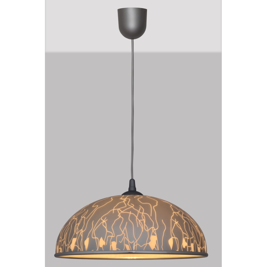 Suspension filaire CIRCLE 1xE27/15W/230V grise