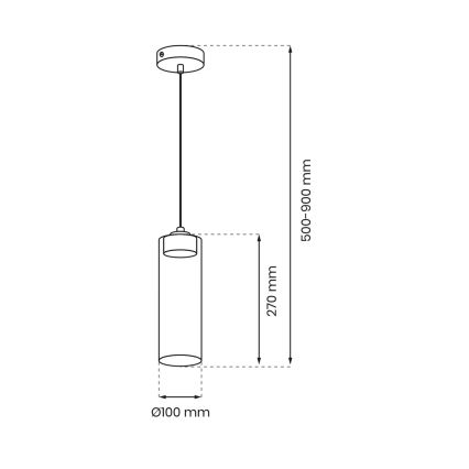 Suspension filaire CLARISSA 1xGX53/12W/230V noir