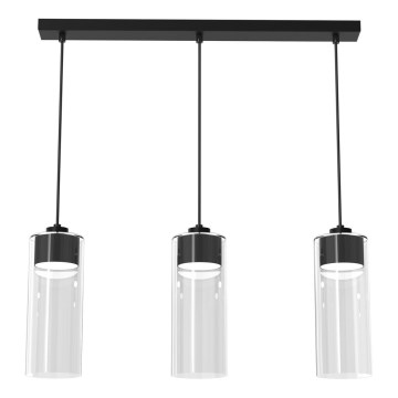 Suspension filaire CLARISSA 3xGX53/12W/230V noir