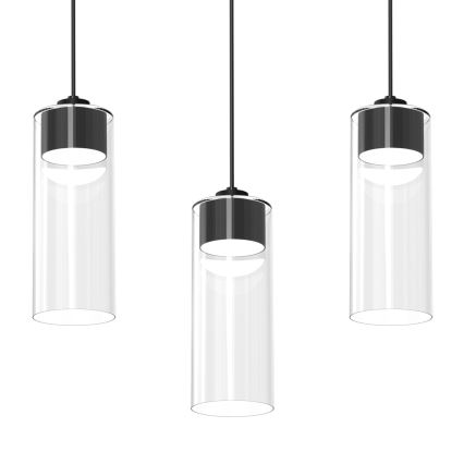 Suspension filaire CLARISSA 3xGX53/12W/230V noir