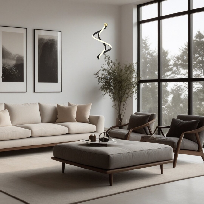 Suspension filaire COLIA LED/19W/230V noir/doré