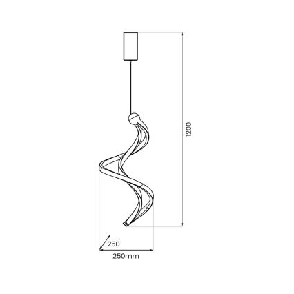 Suspension filaire COLIA LED/19W/230V noir/doré