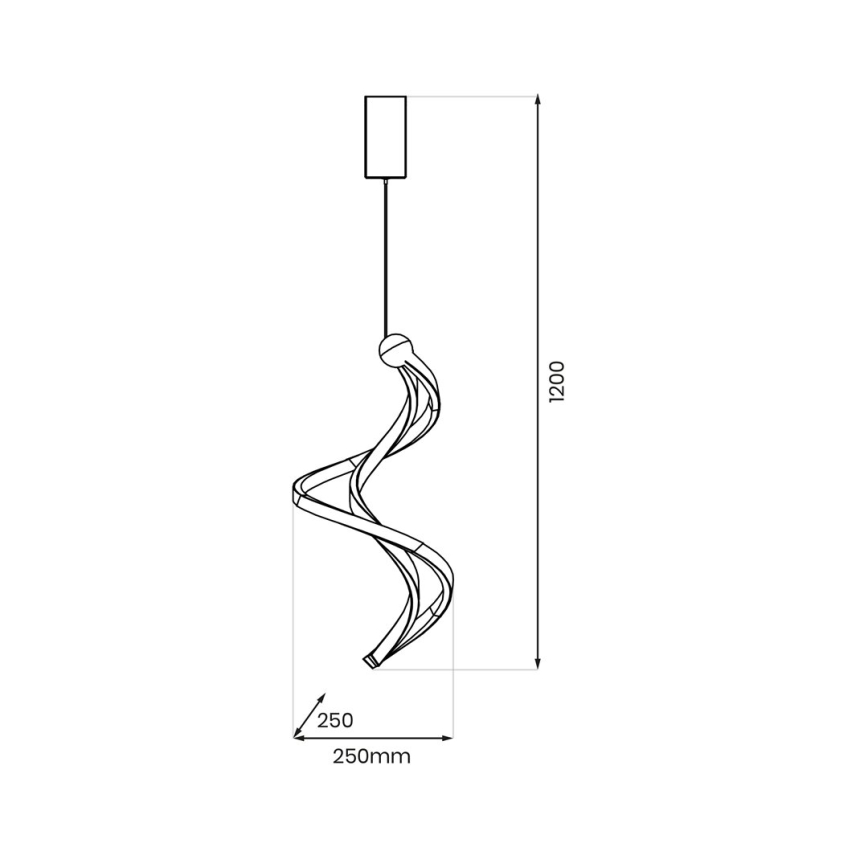 Suspension filaire COLIA LED/19W/230V noir/doré