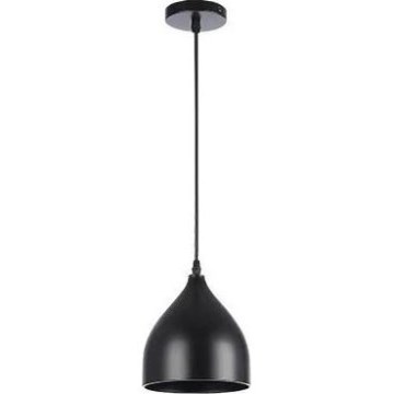 Suspension filaire COMO 1xE27/60W/230V d. 17 cm noir