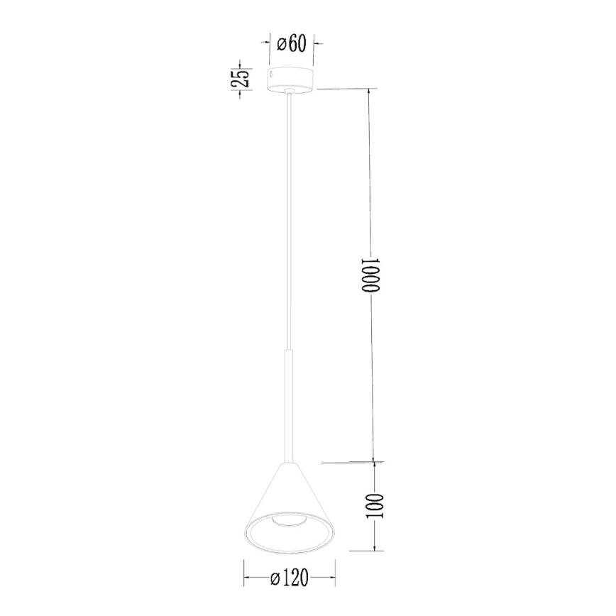 Suspension filaire CONE 1xGU10/10W/230V doré/noir