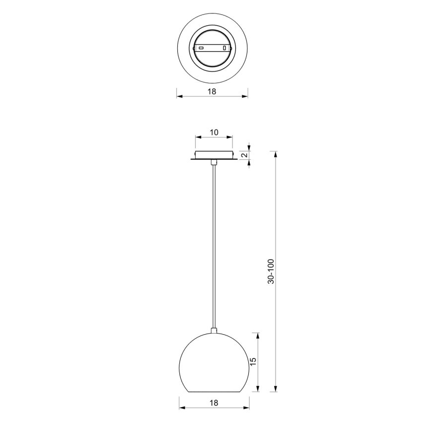 Suspension filaire COOL 1xE27/60W/230V