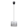 Suspension filaire CORAL 1xE27/60W/230V d. 20 cm blanc/gris