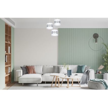 Suspension filaire CORAL 3xE27/60W/230V blanc/chrome mat d. 45 cm