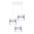 Suspension filaire CORAL 3xE27/60W/230V blanc/chrome mat d. 45 cm