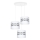 Suspension filaire CORAL 3xE27/60W/230V blanc/chrome mat d. 45 cm