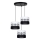 Suspension filaire CORAL 3xE27/60W/230V noir/blanc/chrome mat d. 45 cm