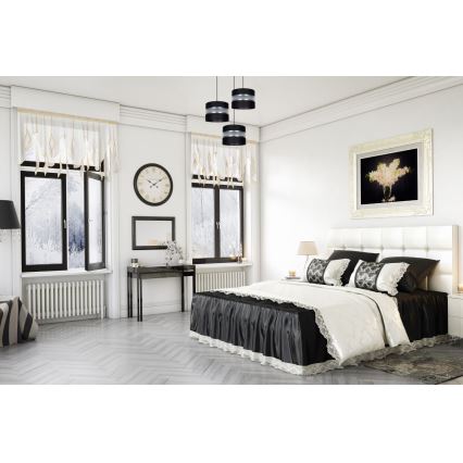 Suspension filaire CORAL 3xE27/60W/230V noir/chrome mat d. 45 cm