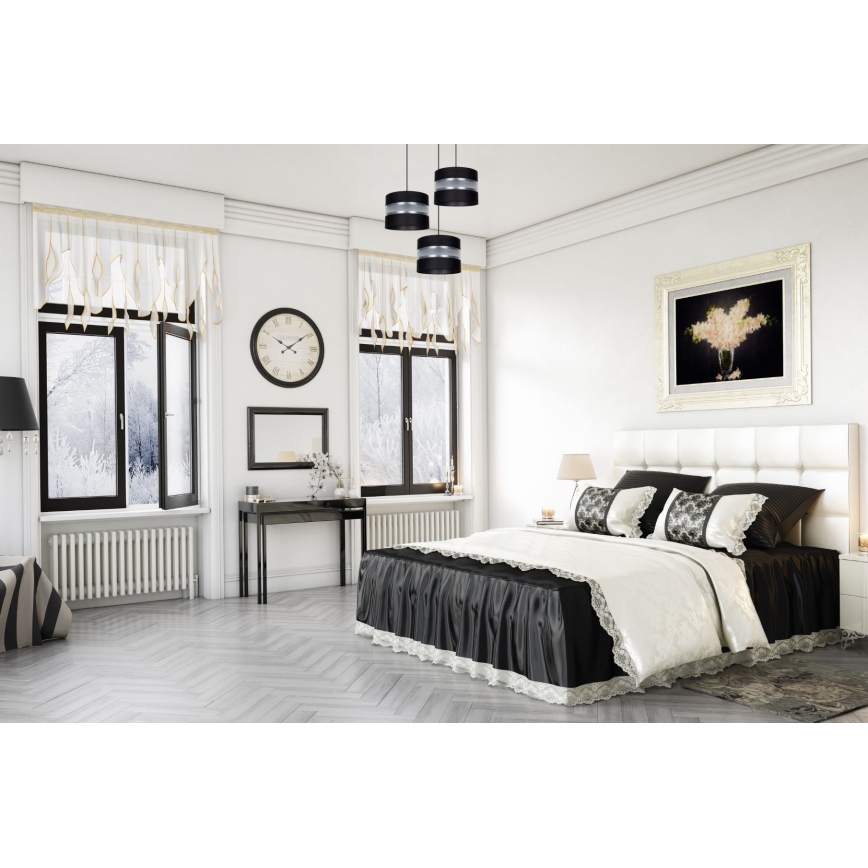 Suspension filaire CORAL 3xE27/60W/230V noir/chrome mat d. 45 cm