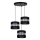 Suspension filaire CORAL 3xE27/60W/230V noir/chrome mat d. 45 cm