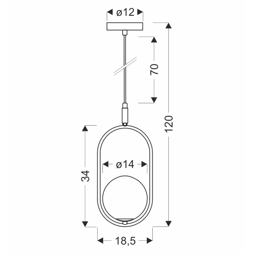 Suspension filaire CORDEL 1xG9/28W/230V noir/fumé noir