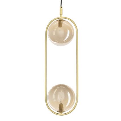 Suspension filaire CORDEL 2xG9/28W/230V laiton/fumé beige