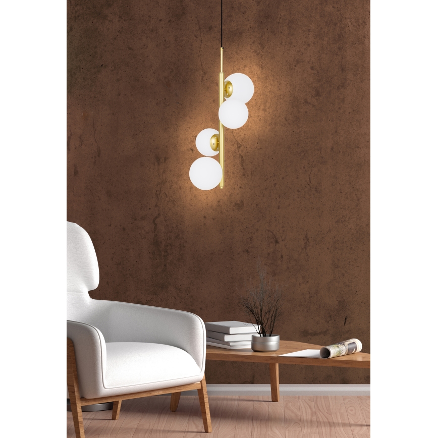 Suspension filaire CORDEL 4xG9/20W/230V doré