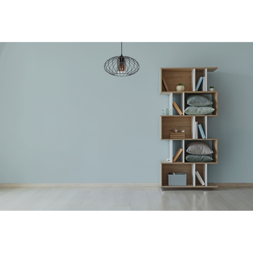 Suspension filaire CORRINI 1xE27/60W/230V d. 34 cm noir/gris
