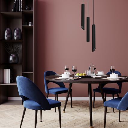 Suspension filaire CORTE 3xGU10/8W/230V noir