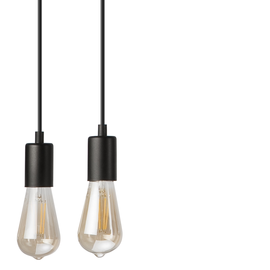 Suspension filaire CORTINA 4xE27/15W/230V noir/chêne