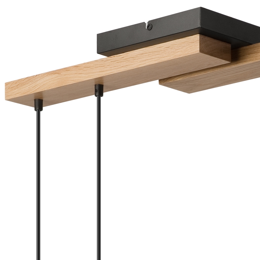 Suspension filaire CORTINA 4xE27/15W/230V noir/chêne