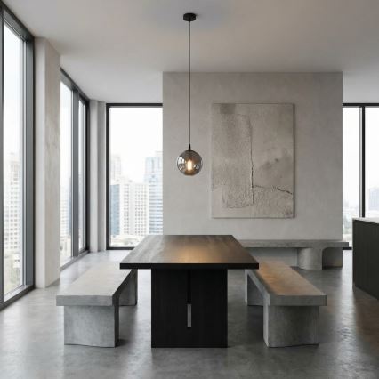 Suspension filaire COSMO 1xE14/10W/230V d. 14 cm noir/gris