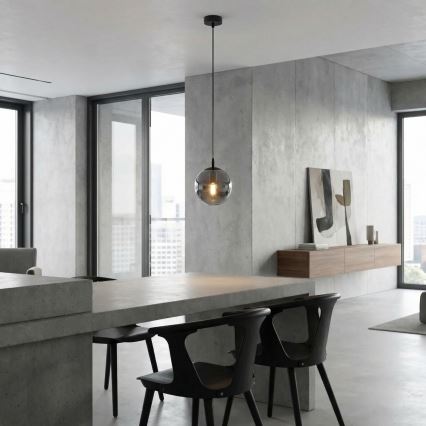 Suspension filaire COSMO 1xE14/10W/230V d. 14 cm noir/gris