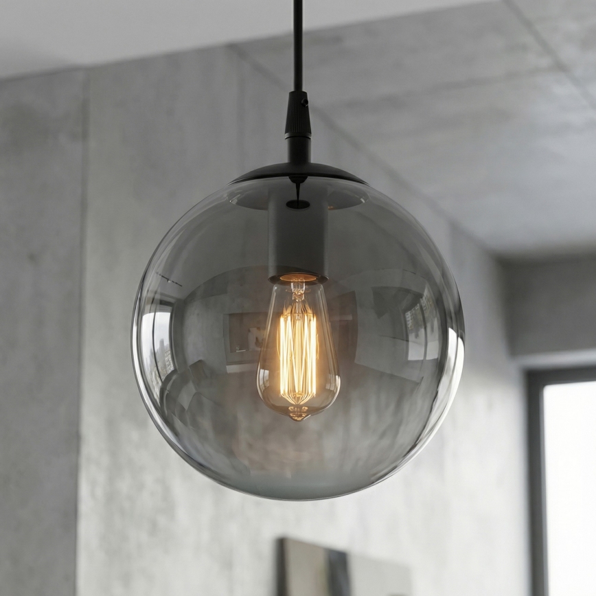 Suspension filaire COSMO 1xE14/10W/230V d. 14 cm noir/gris