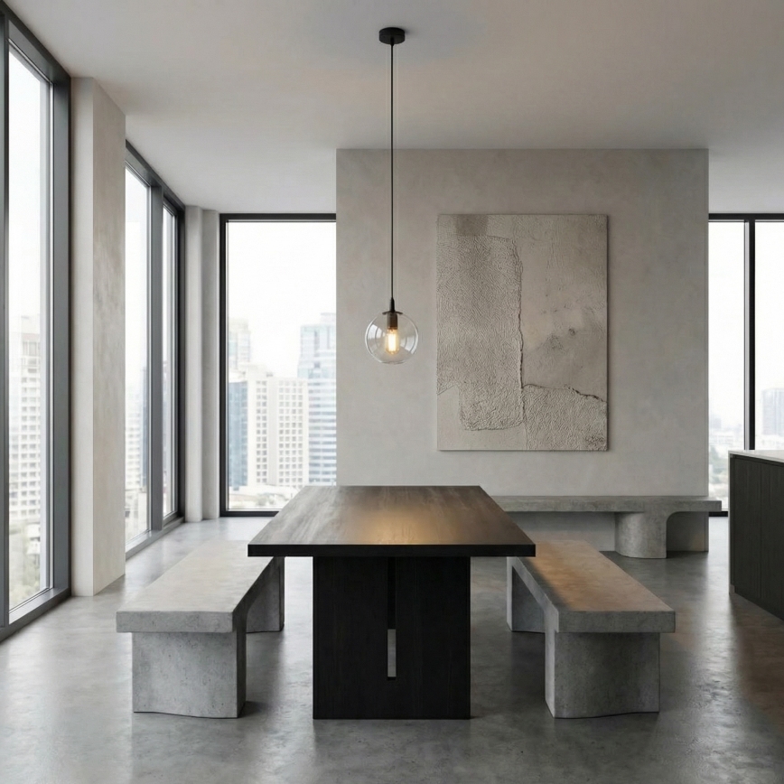 Suspension filaire COSMO 1xE14/10W/230V d. 14 cm noir/transparent